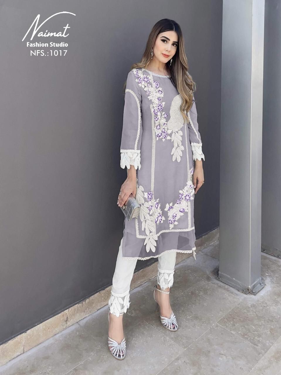 Naimat Fashion Dno 1017 C Georgette With Beautiful Embroidery Work Stylish Designer Fancy Pret Kurti